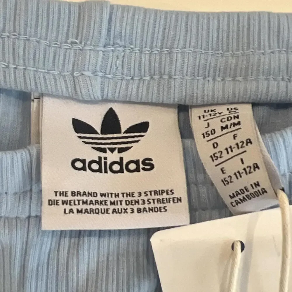 $35 NWT adidas Big Girls RIB  Pull-On Flare Blue Pants Size M(11-12) - Picture 5 of 7